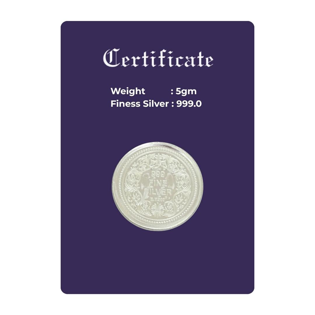 Vihaan's Silver Coin | Pure 999 Silver | 5gm