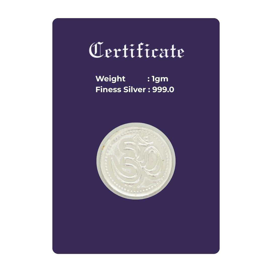 Shree Ganesh Silver Coin | Pure 999 Silver | 1gm