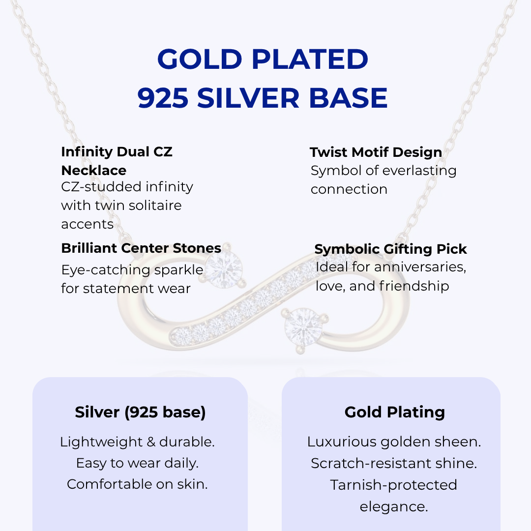 Infinity Necklace & 18K Gold Plated