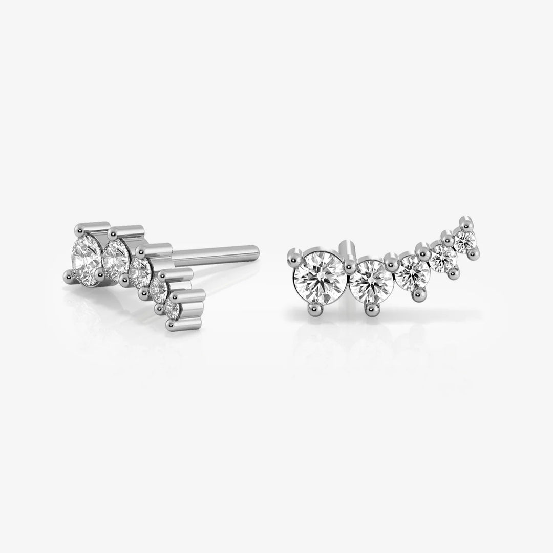 Earrings Silver & Rhodium Plated