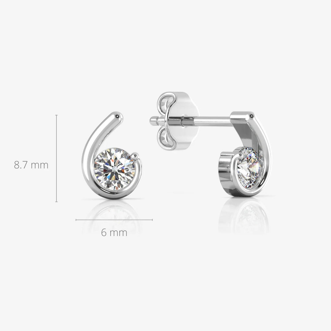 Dainty Earrings, Rhodium plated