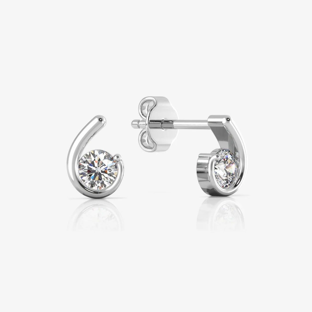 Dainty Earrings, Rhodium plated