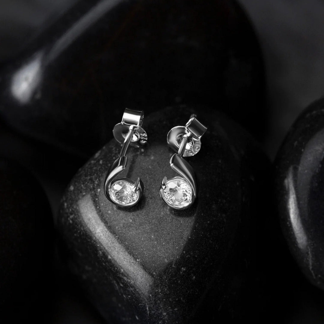Dainty Earrings, Rhodium plated