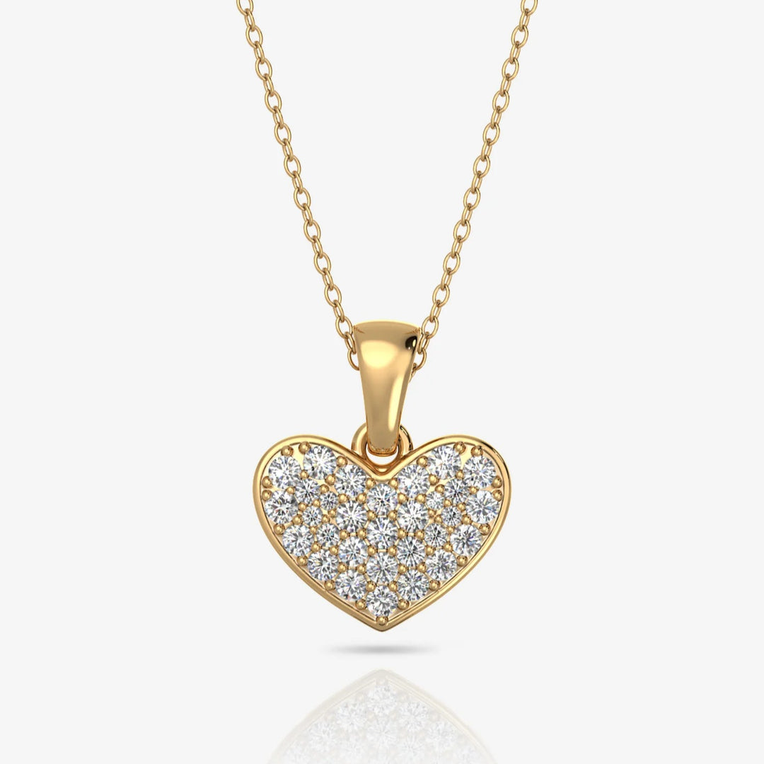 Silver Heart Necklace & 18K Gold Plated