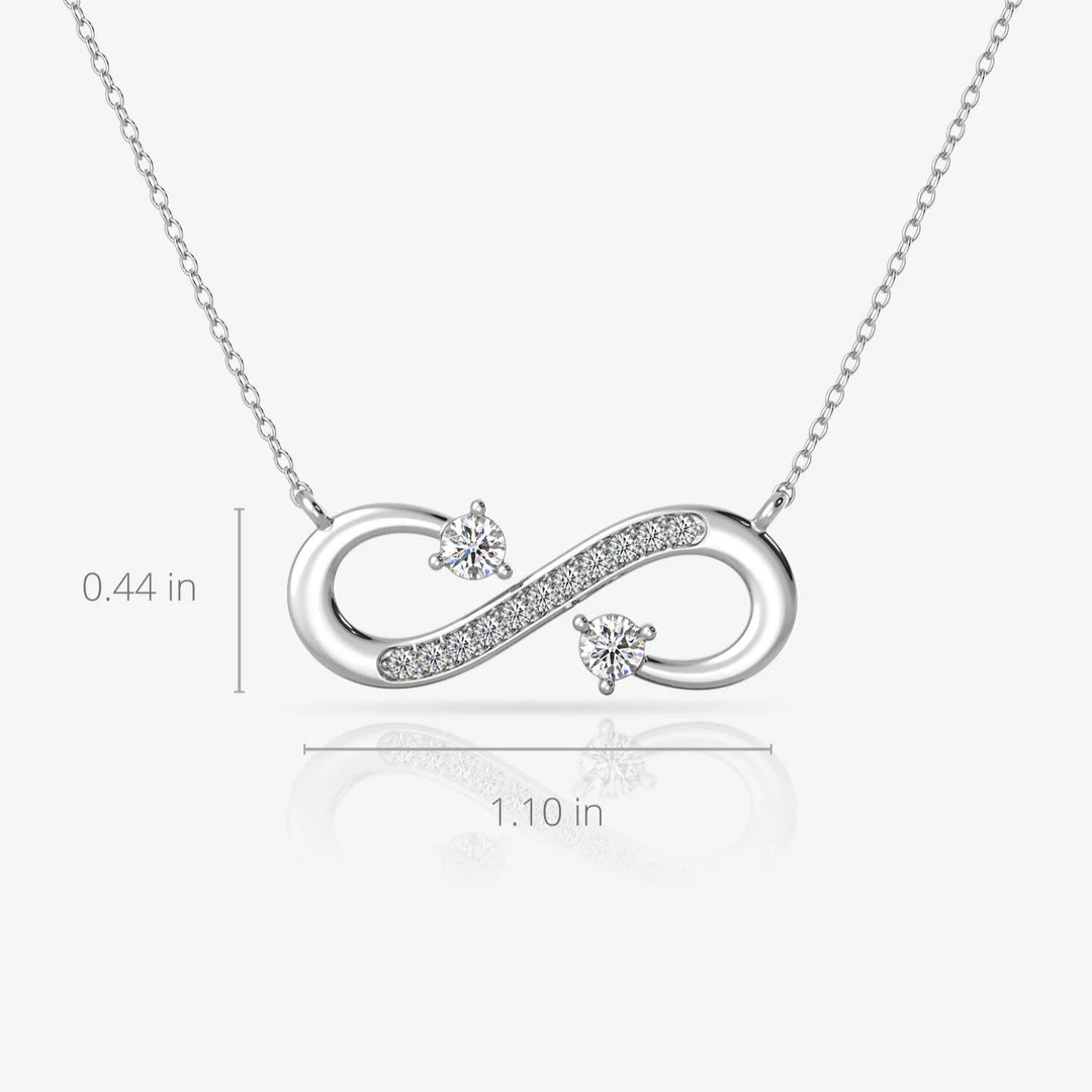 Silver Infinity & Rhodium plated Necklace