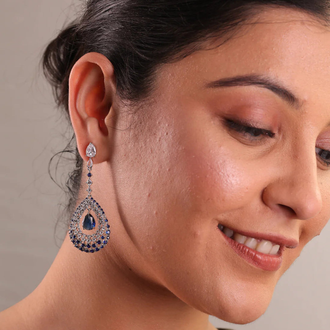 Sapphire Statement Drop Earrings