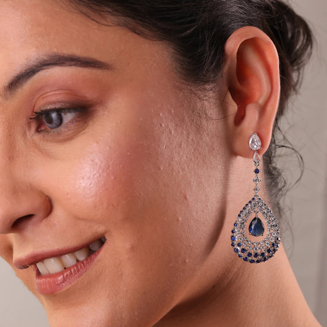 Sapphire Statement Drop Earrings