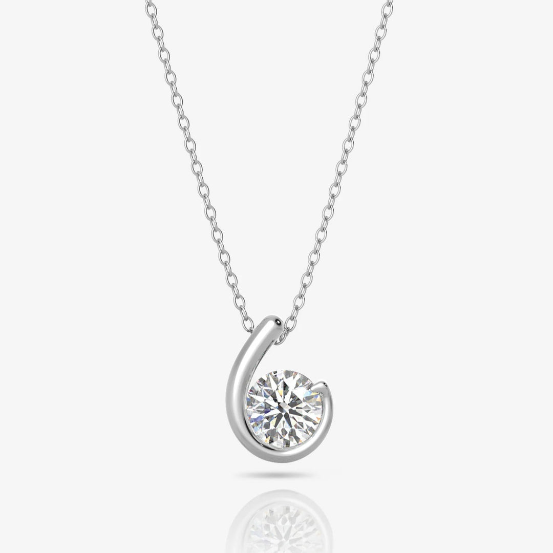 Silver Necklace & Rhodium Plated