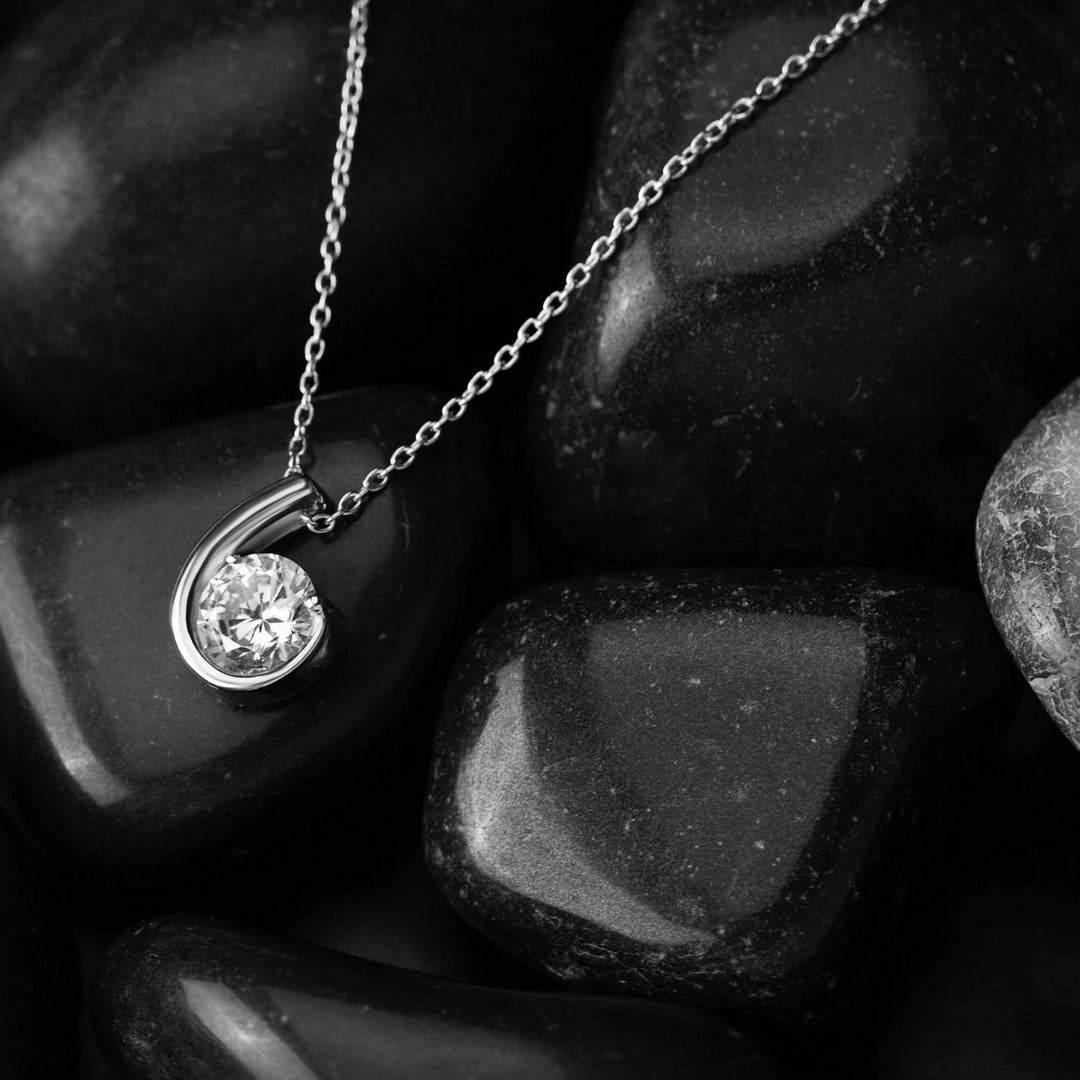 Silver Necklace & Rhodium Plated