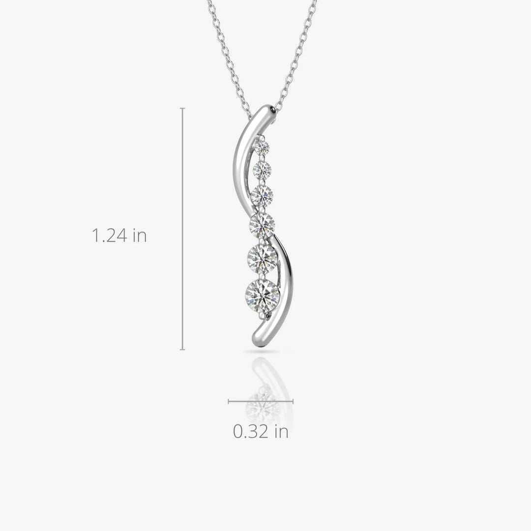 Silver Necklace and Rhodium Plated