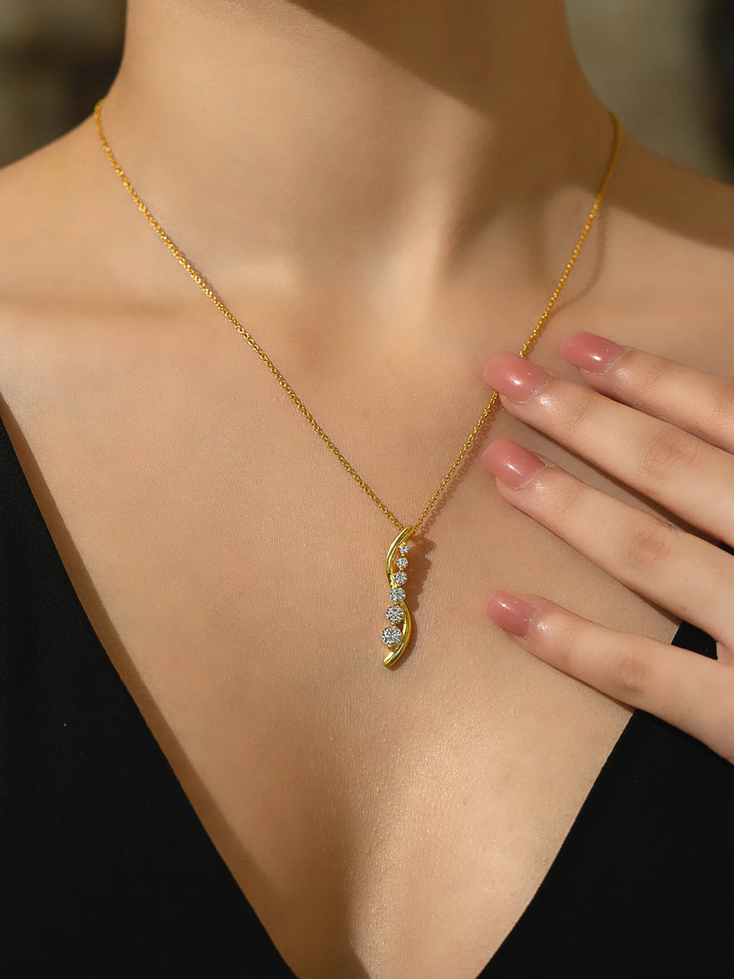 Silver Necklace & 18K Gold Plated