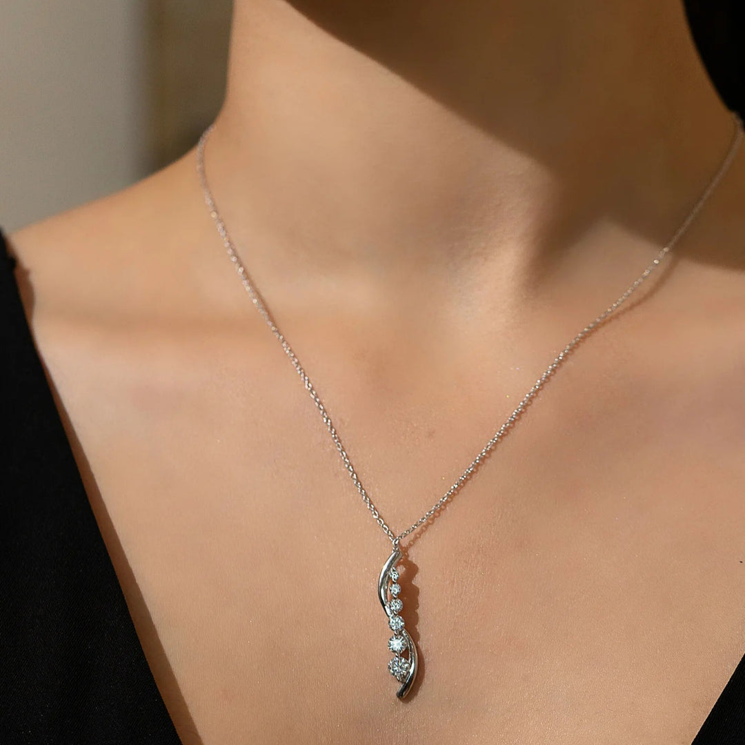 Silver Necklace and Rhodium Plated
