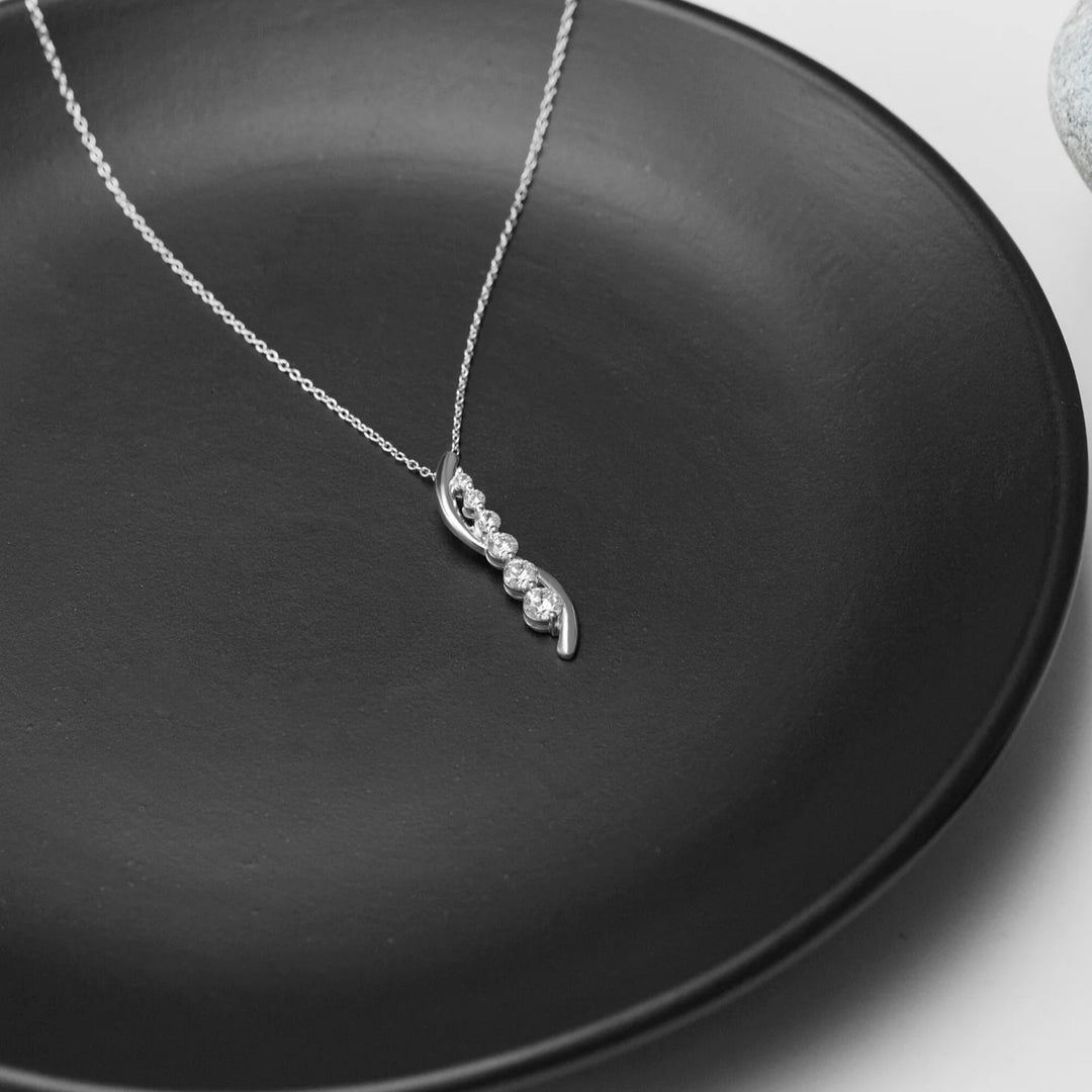 Silver Necklace and Rhodium Plated