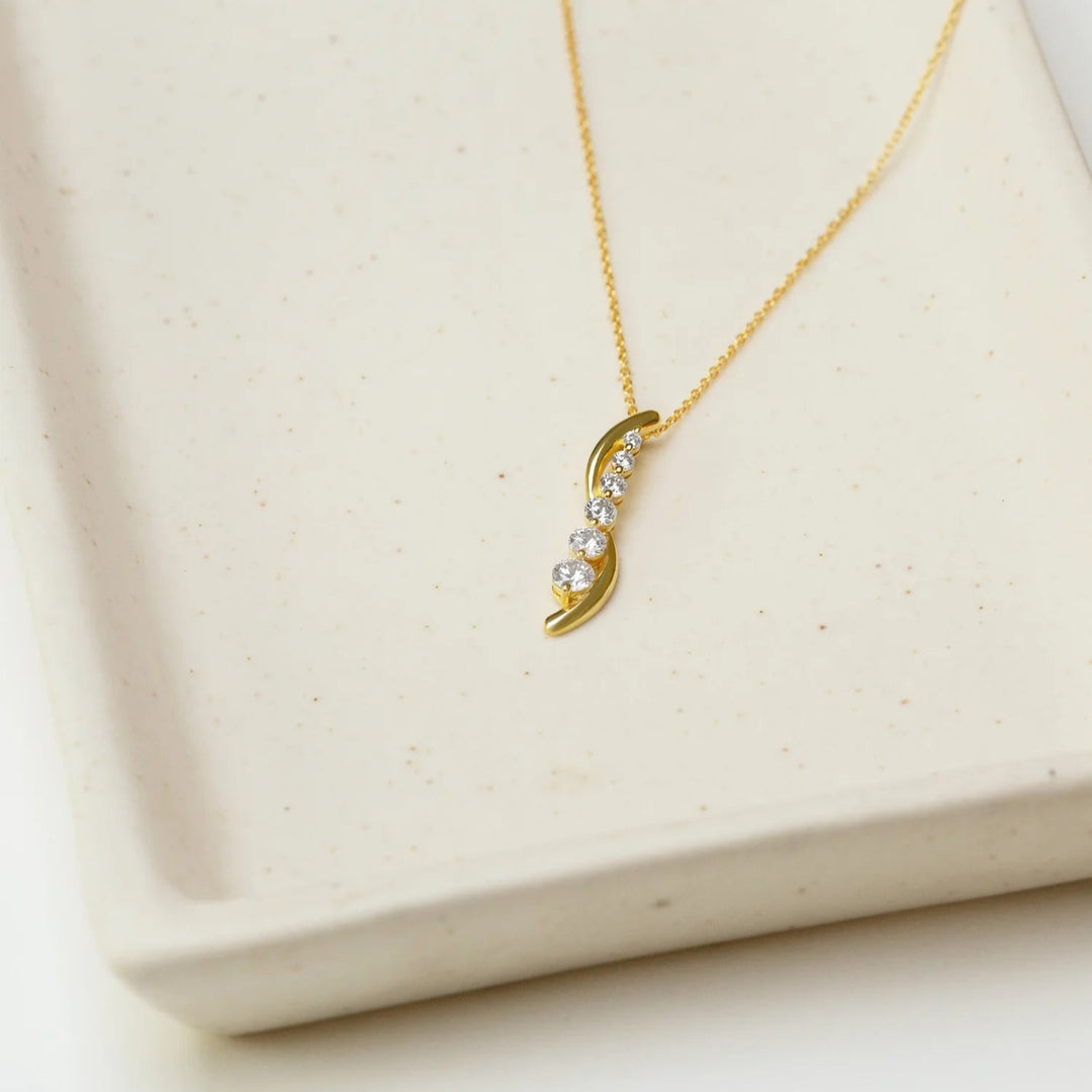 Silver Necklace & 18K Gold Plated