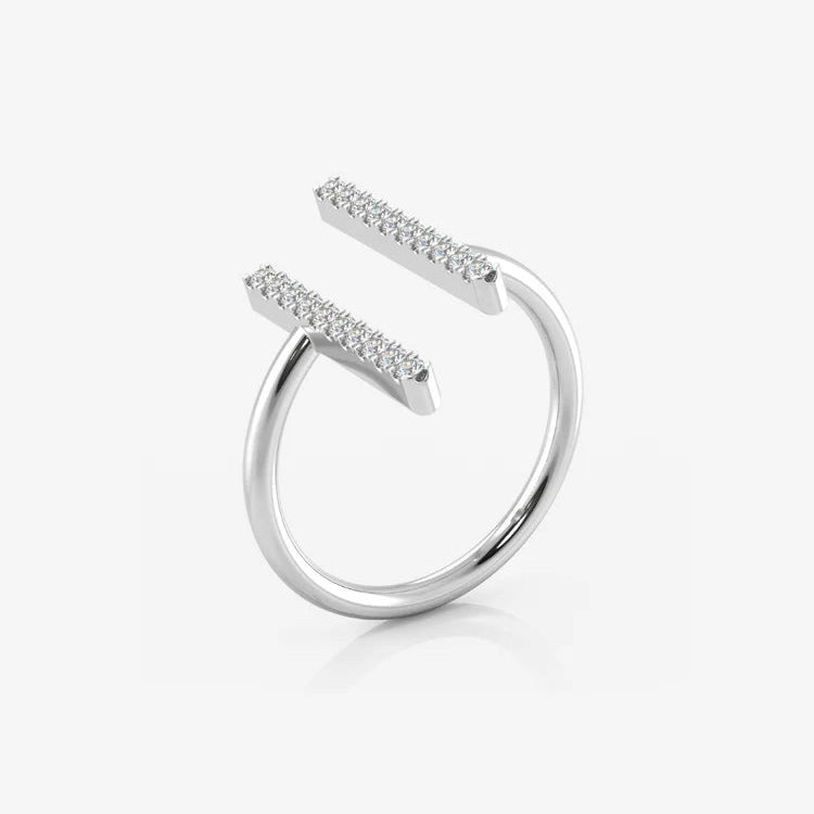 Silver Ring, Adjustable and Rhodium Plated