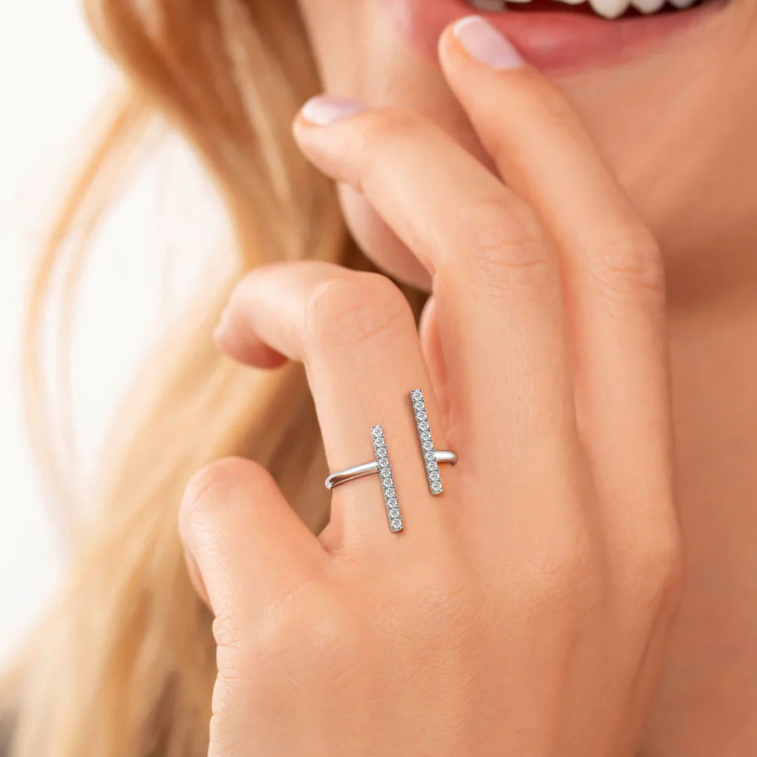 Silver Ring, Adjustable and Rhodium Plated