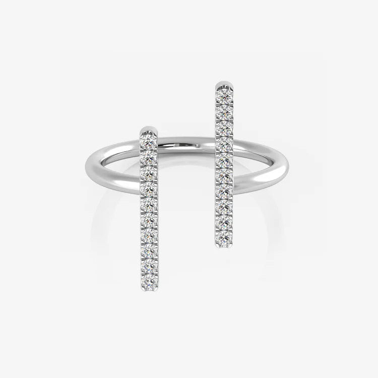 Silver Ring, Adjustable and Rhodium Plated