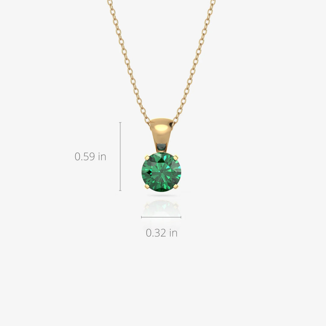 Silver Pendant Necklace, 18k Gold Plated