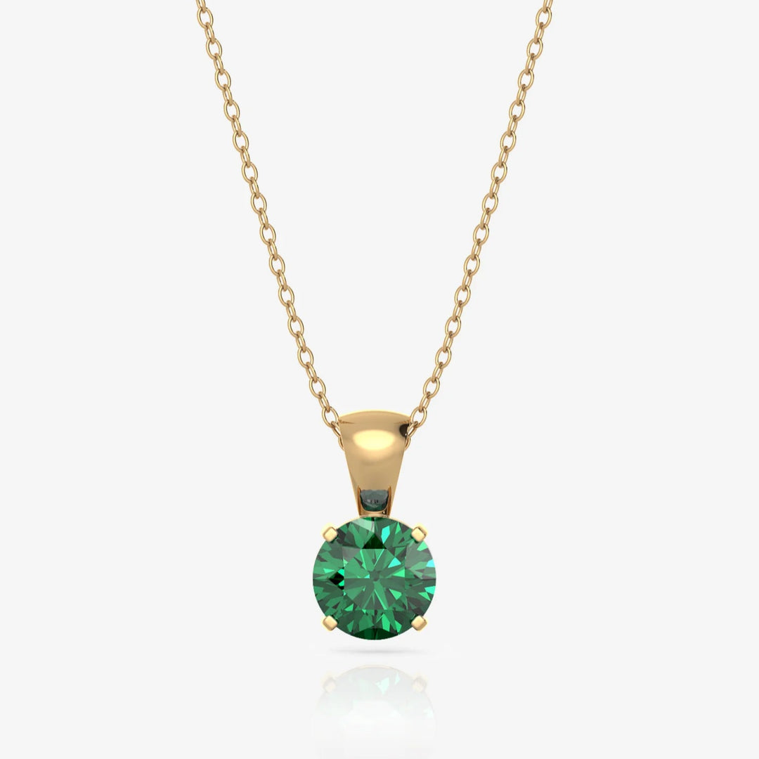 Silver Pendant Necklace, 18k Gold Plated