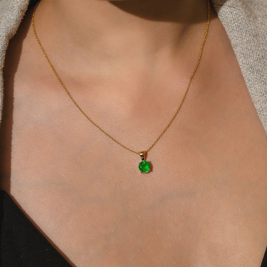 Silver Pendant Necklace, 18k Gold Plated