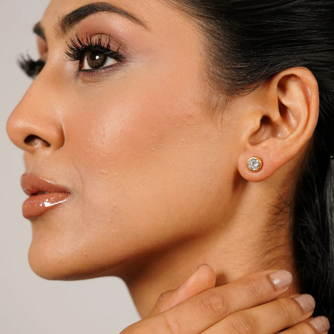 Silver Earrings and Rhodium Plated