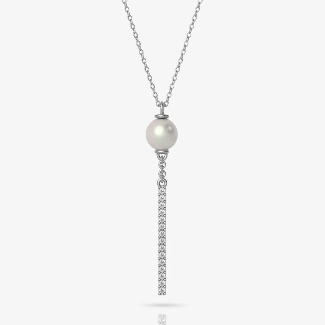 Pearl Y Necklace, Sterling Silver