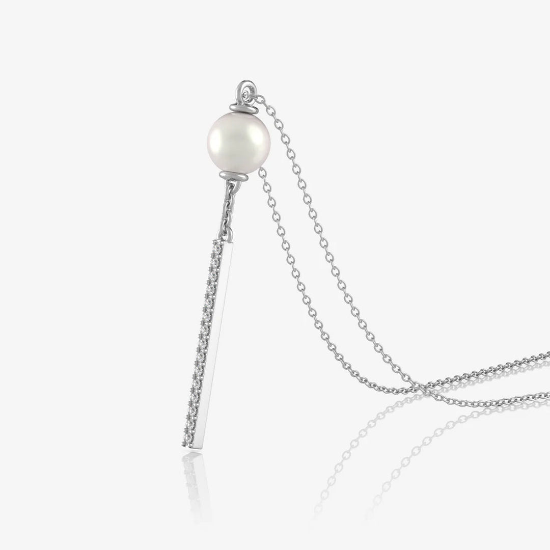 Pearl Y Necklace, Sterling Silver