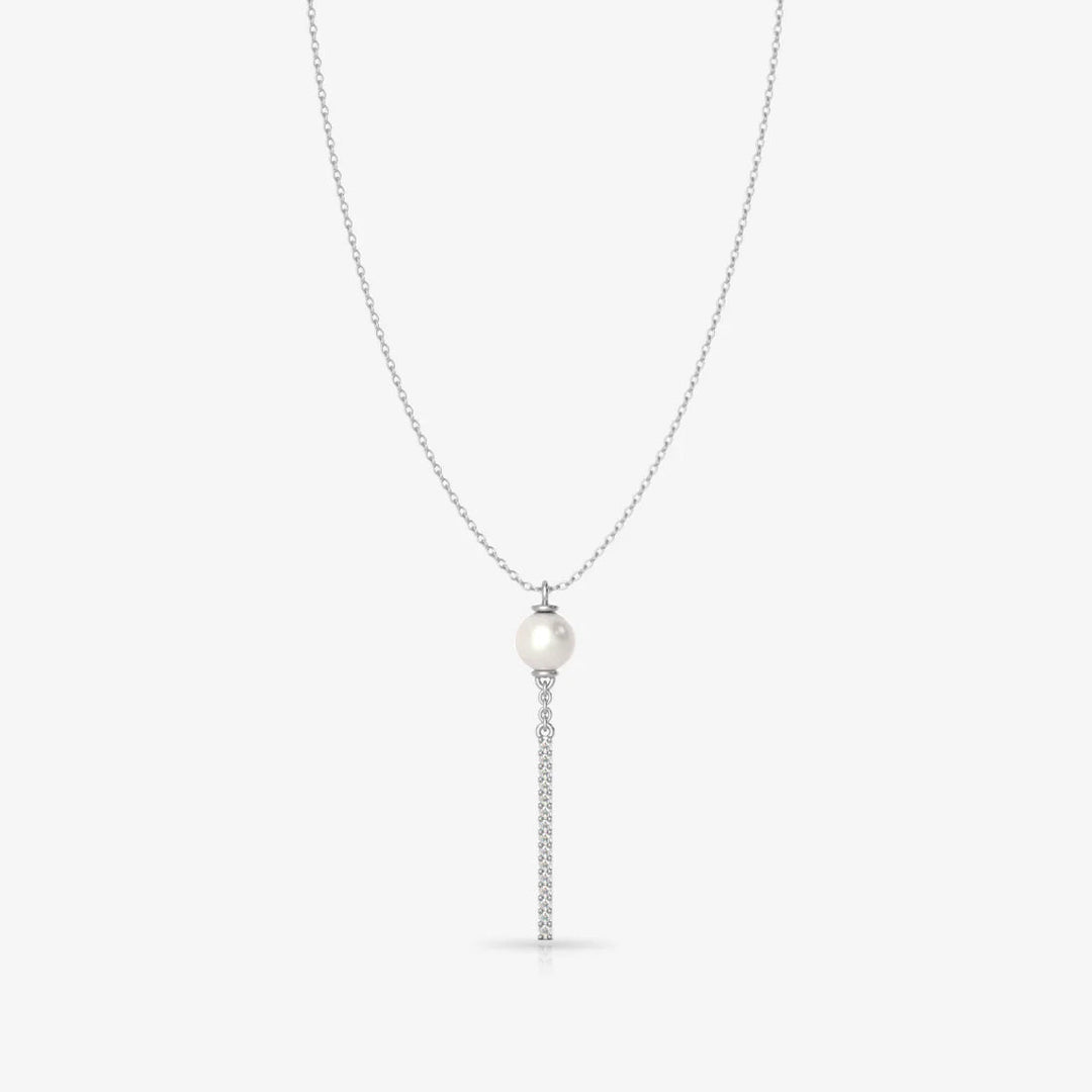 Pearl Y Necklace, Sterling Silver