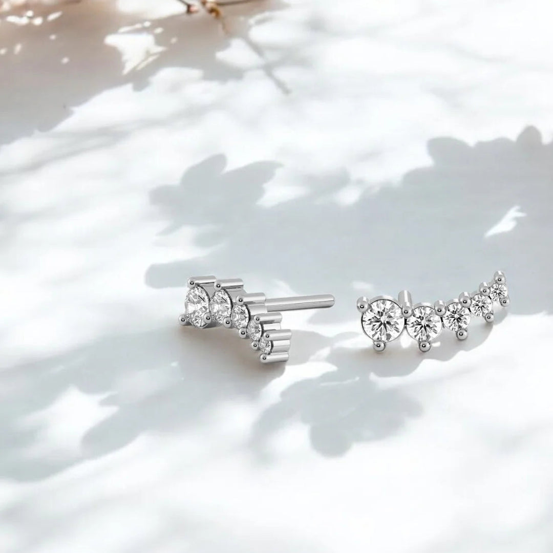 Earrings Silver & Rhodium Plated