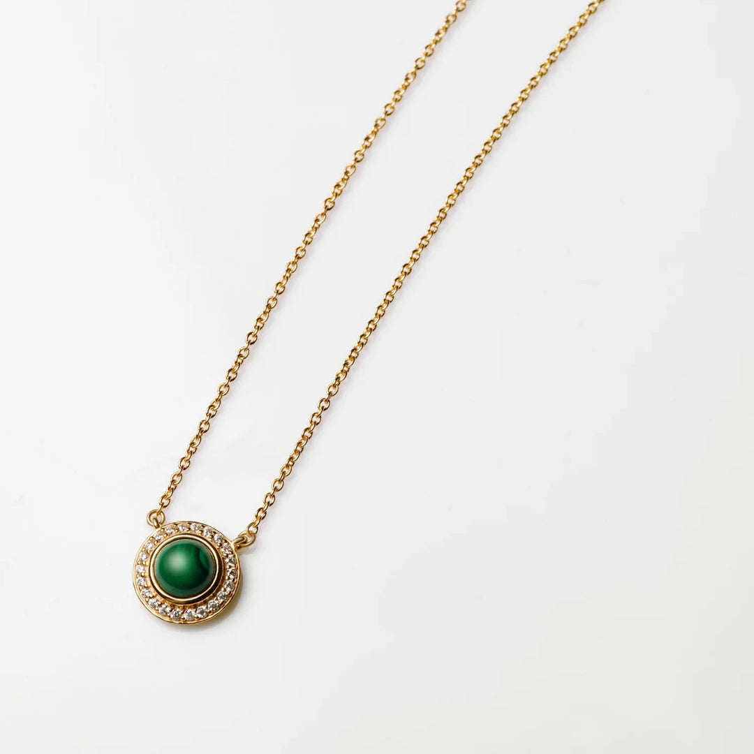 Silver Stationed Necklace, Gold Plated