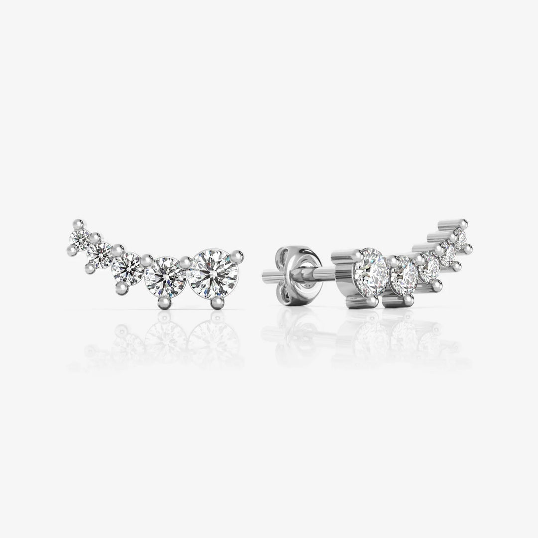 Earrings Silver & Rhodium Plated