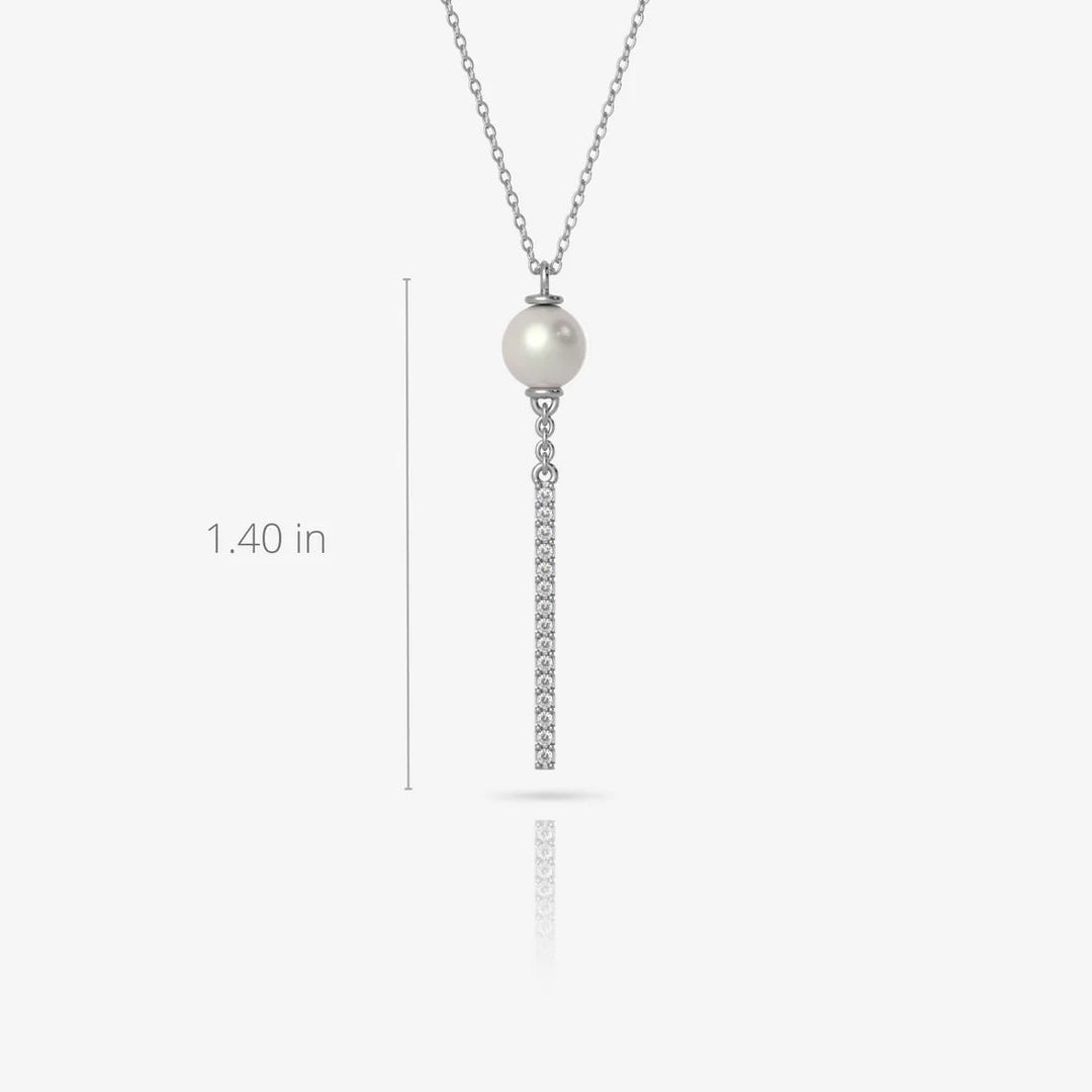 Pearl Y Necklace, Sterling Silver