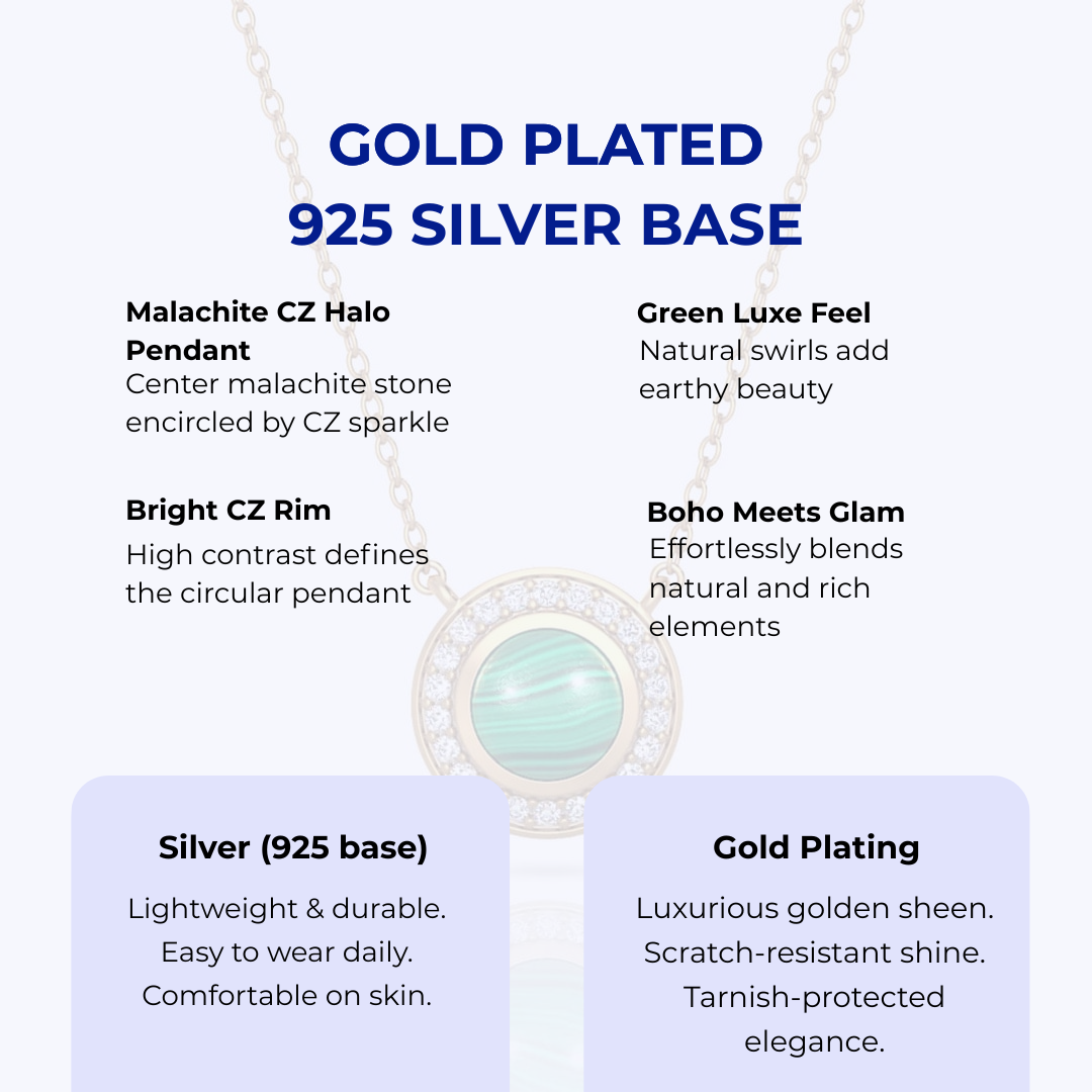 Silver Stationed Necklace, Gold Plated
