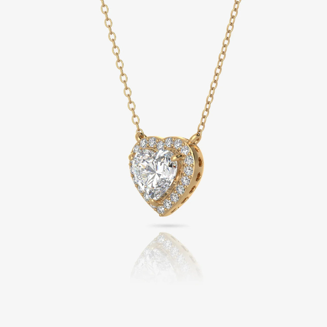 Heart Necklace Silver & 18K Gold Plated