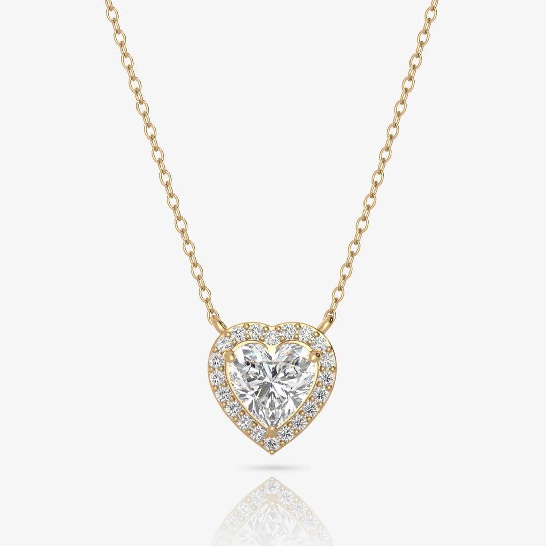 Heart Necklace Silver & 18K Gold Plated