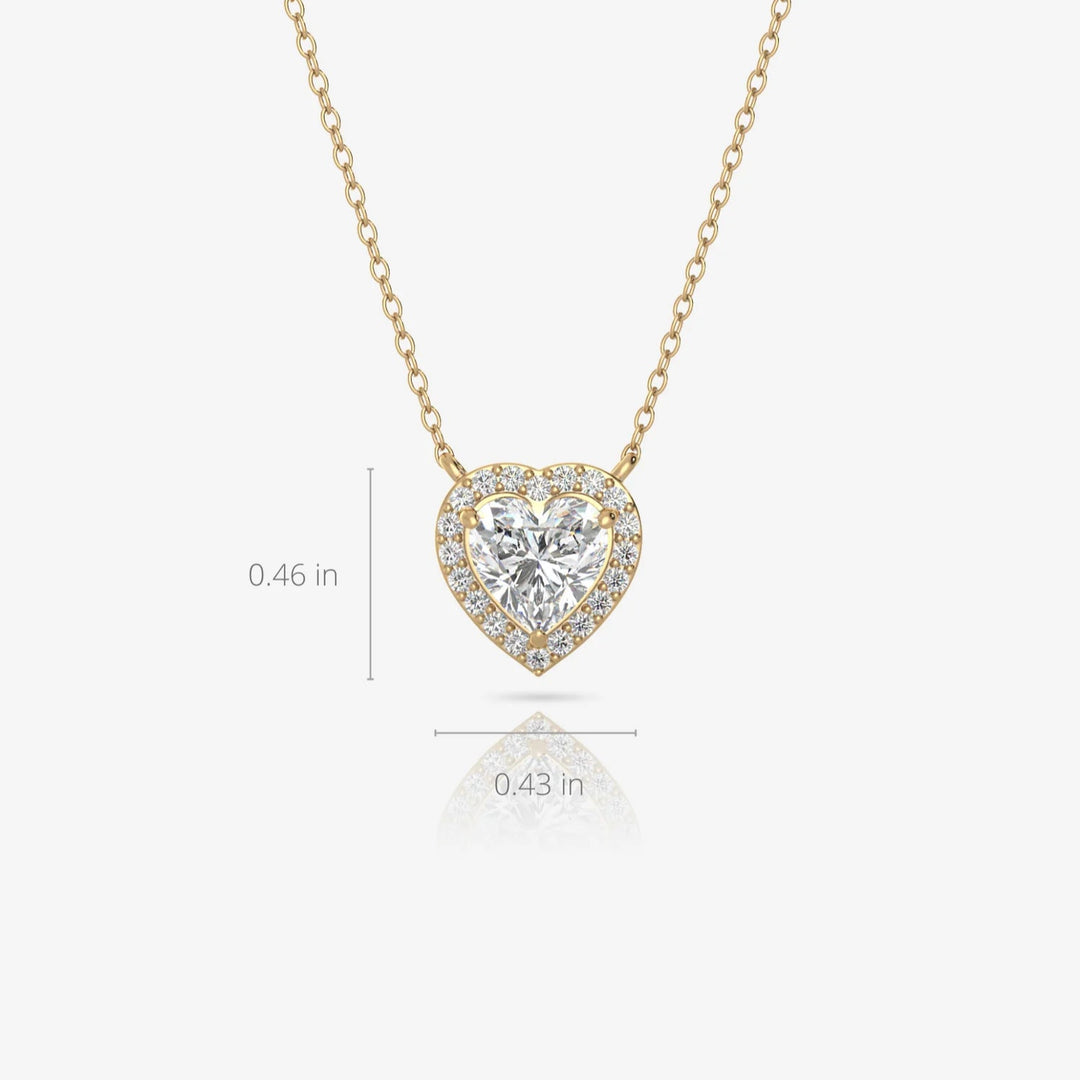 Heart Necklace Silver & 18K Gold Plated