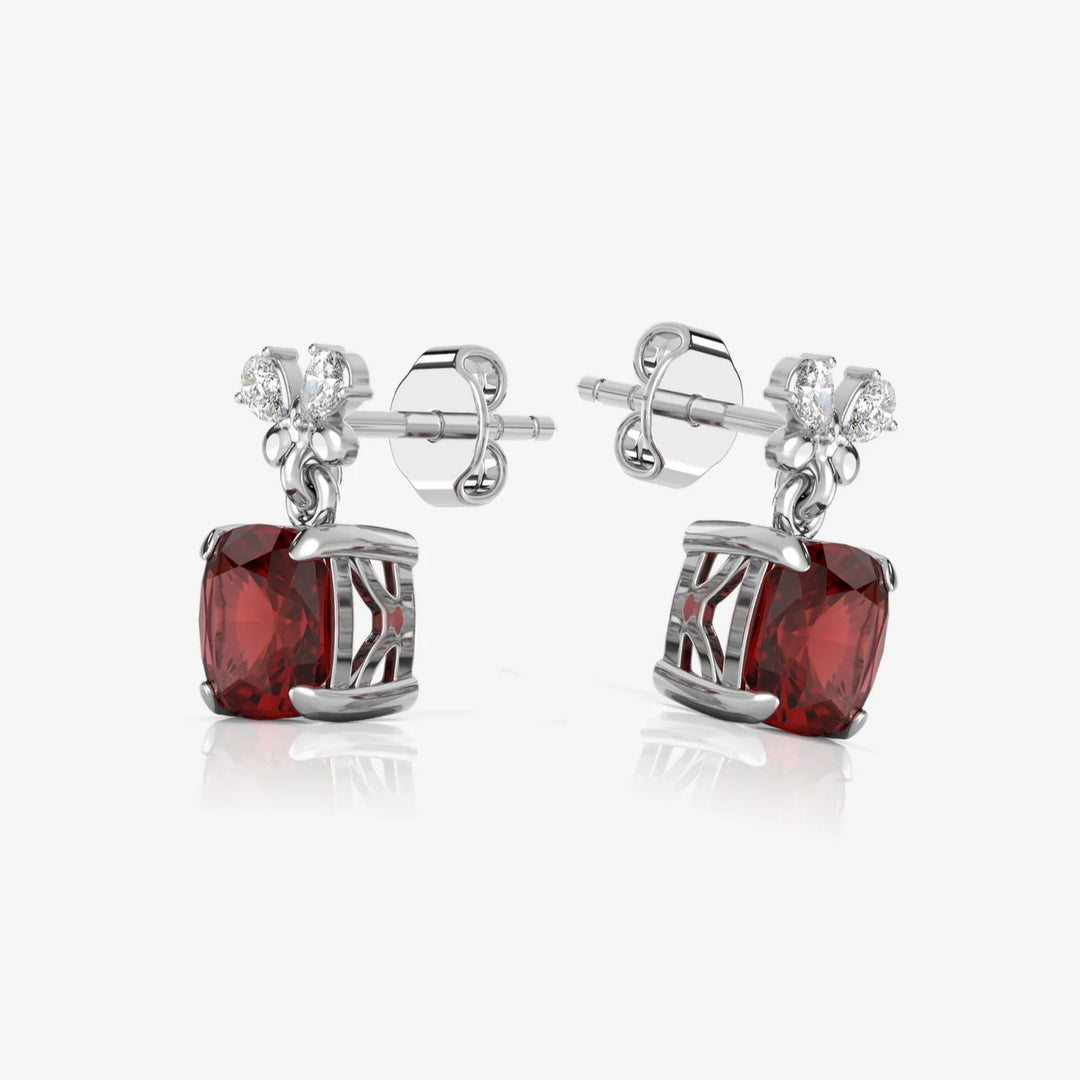 Butterfly Garnet Earrings