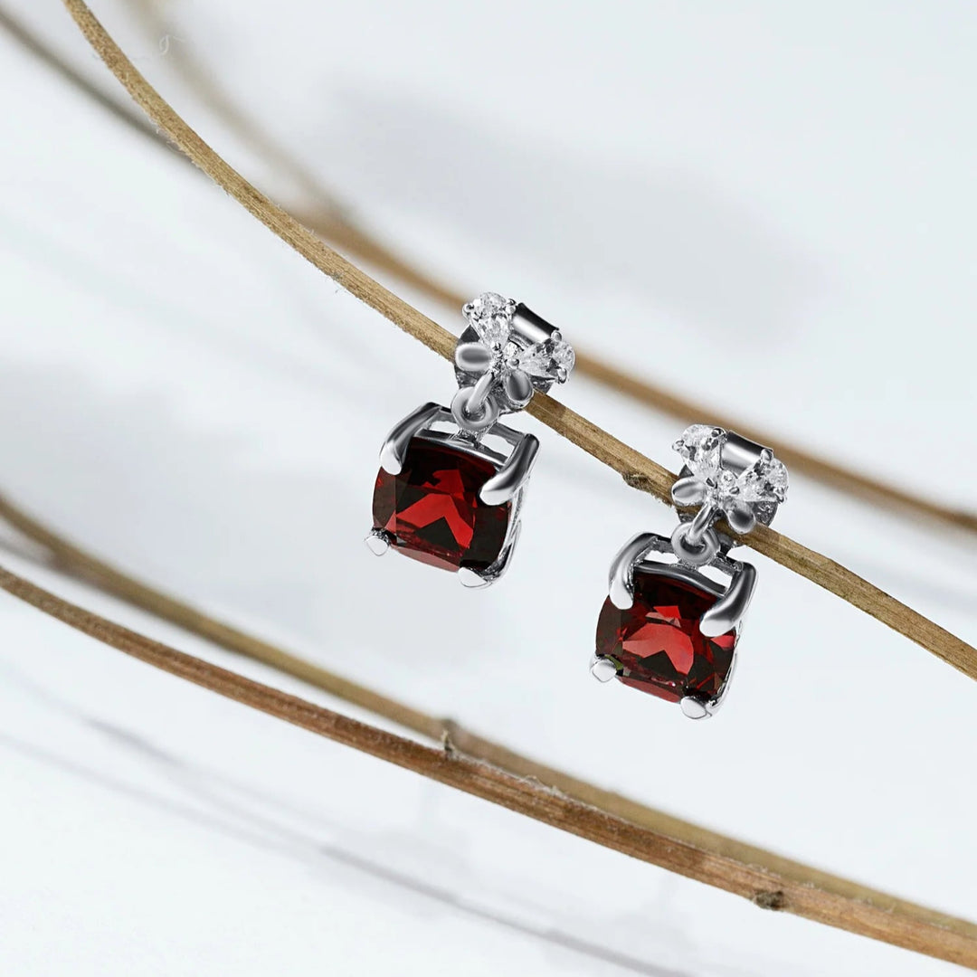 Butterfly Garnet Earrings
