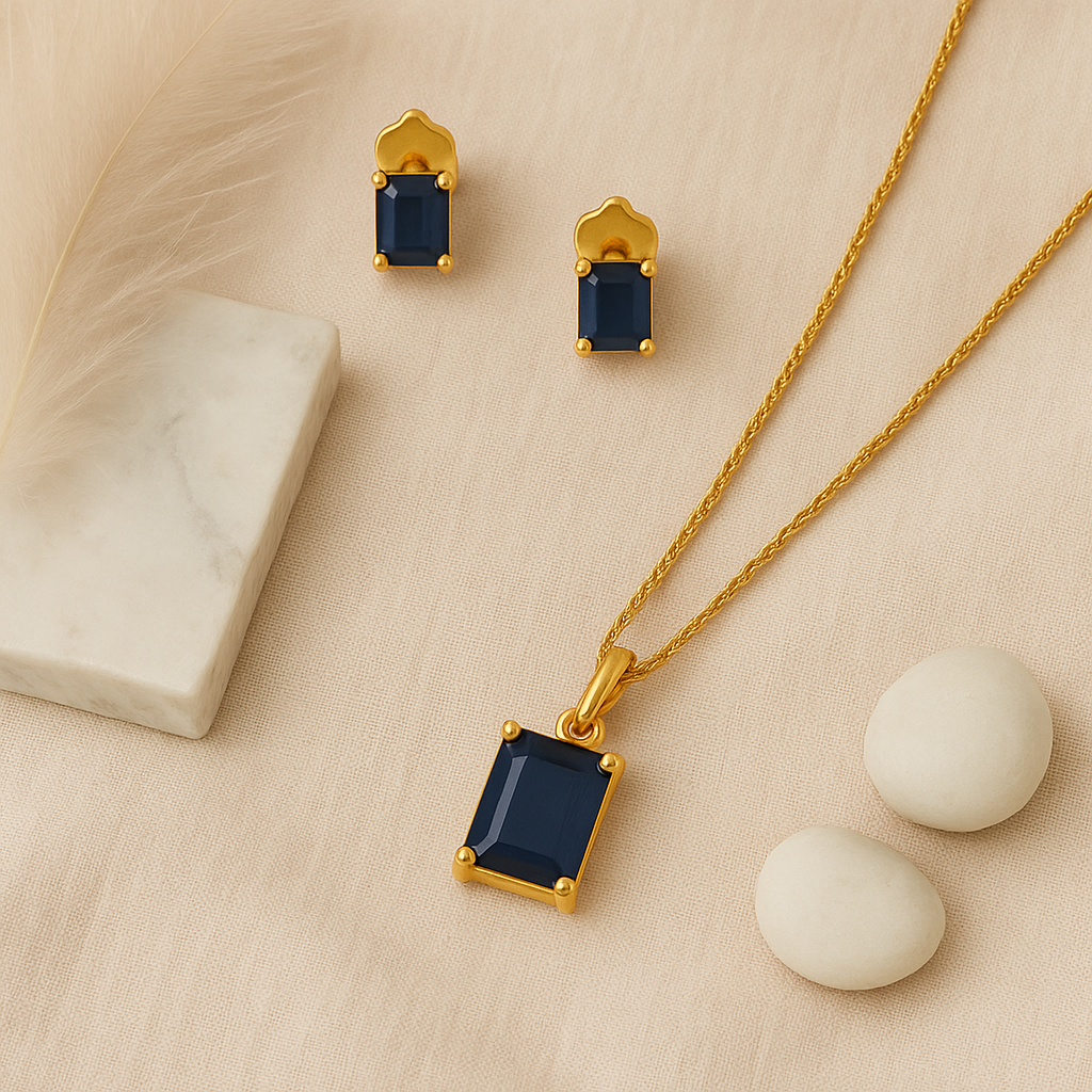 Blue Stone Jewelry Set