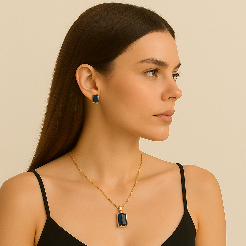Blue Stone Jewelry Set