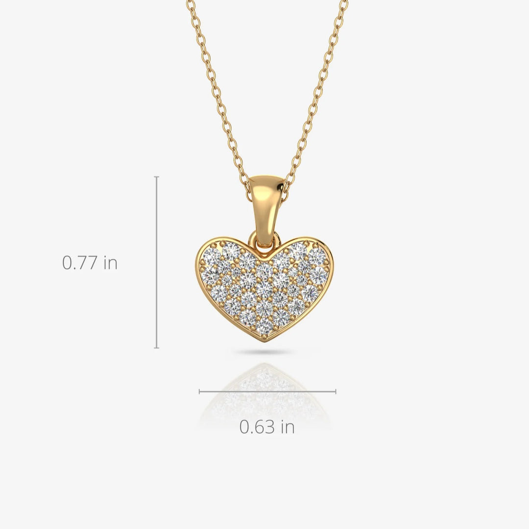 Silver Heart Necklace & 18K Gold Plated