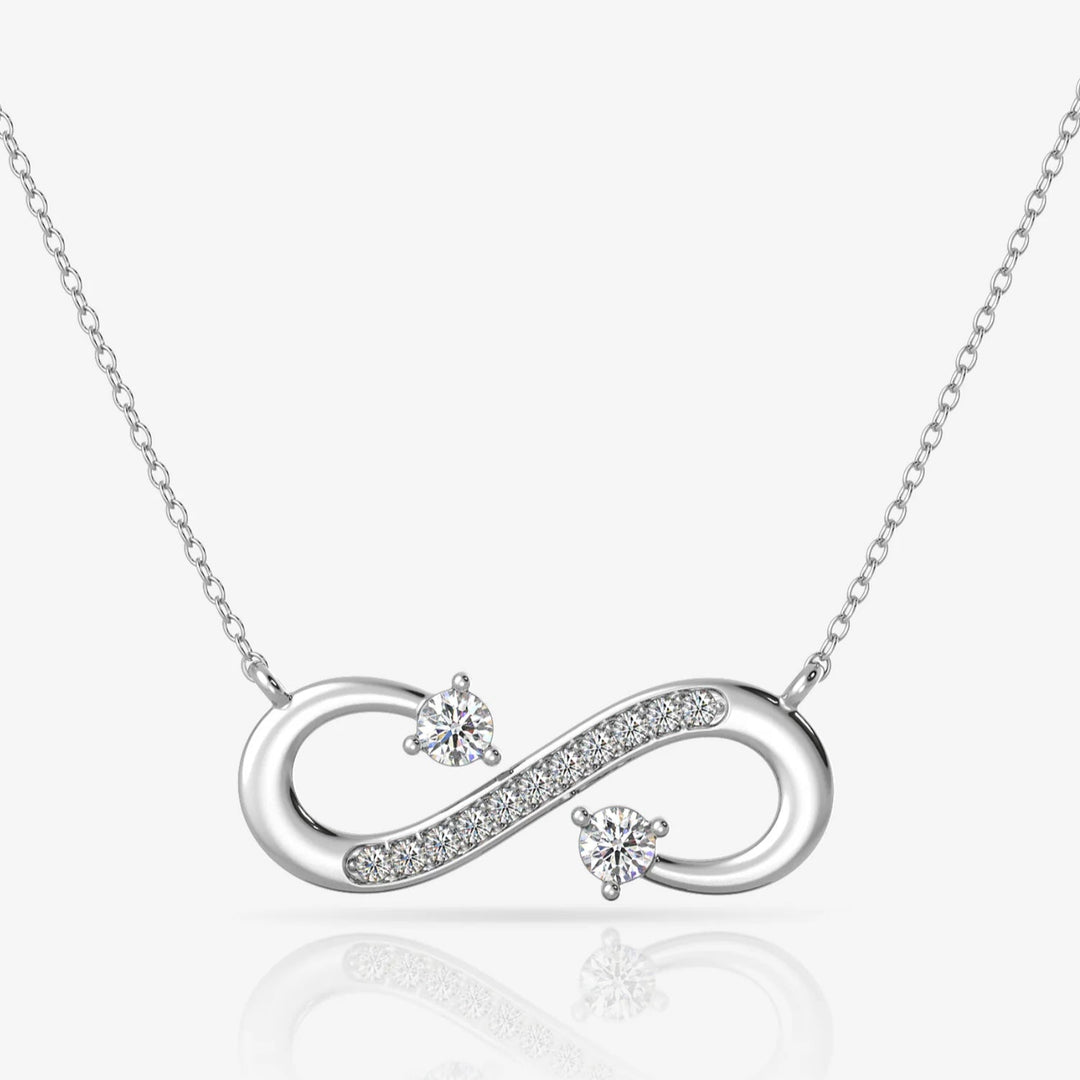 Silver Infinity & Rhodium plated Necklace