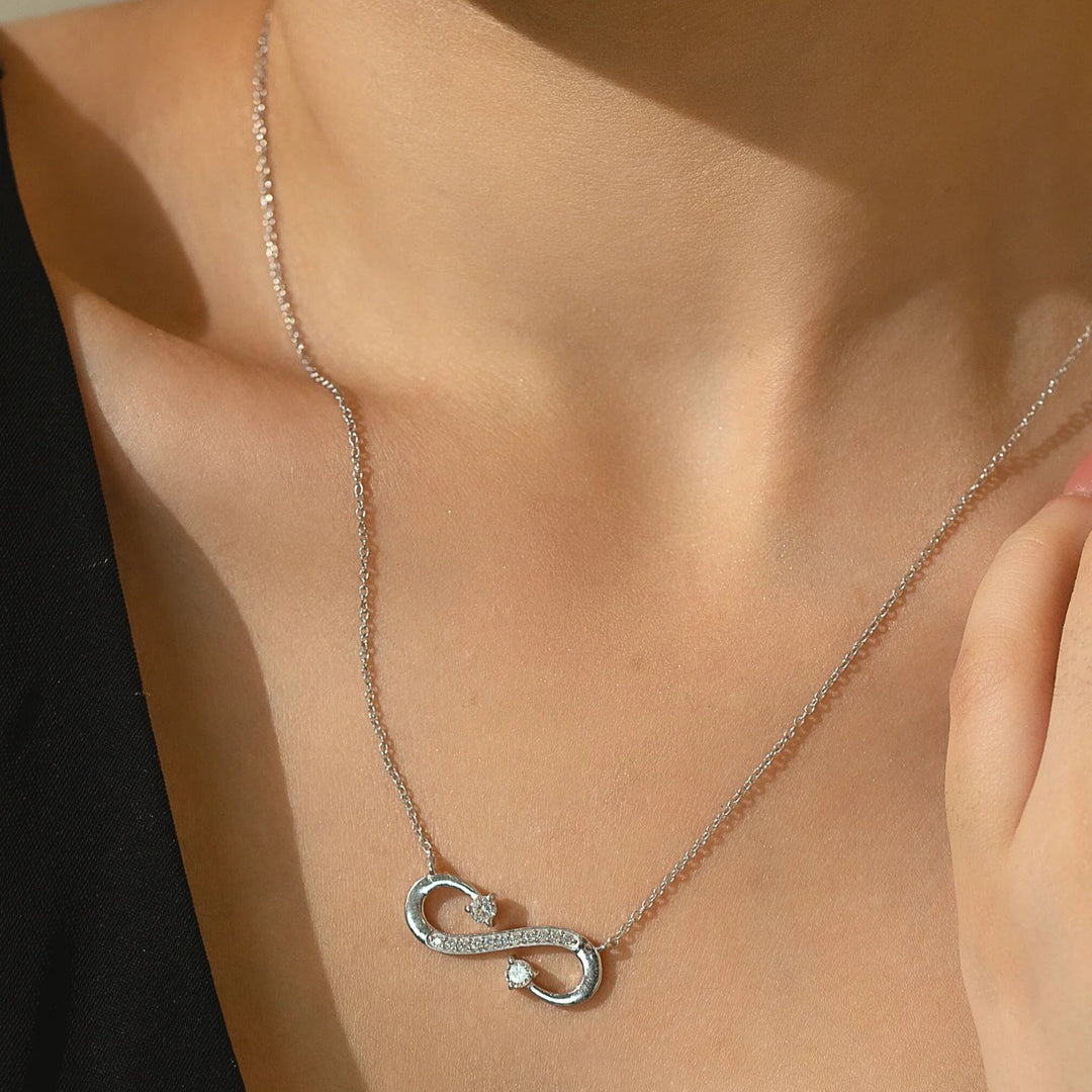 Silver Infinity & Rhodium plated Necklace