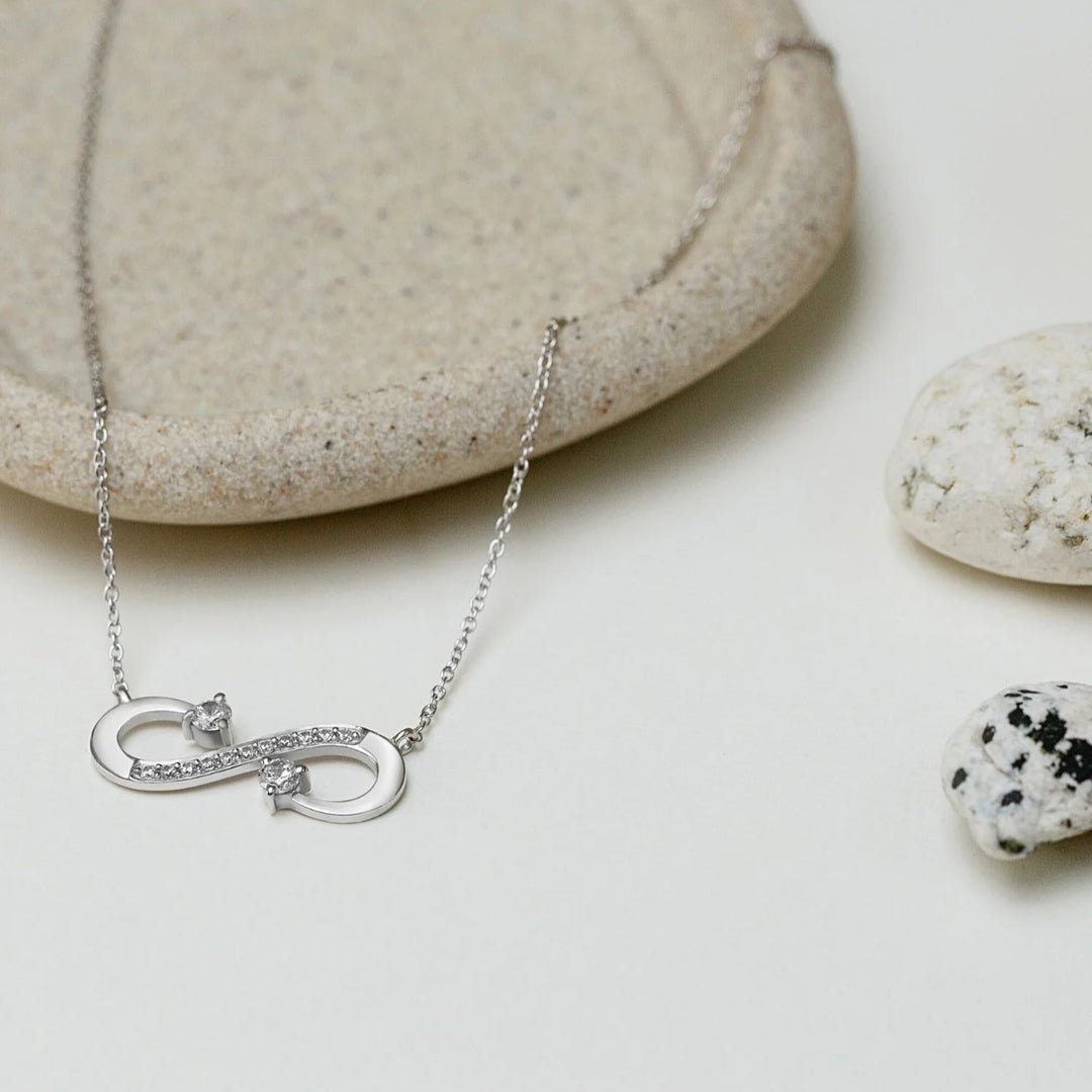 Silver Infinity & Rhodium plated Necklace
