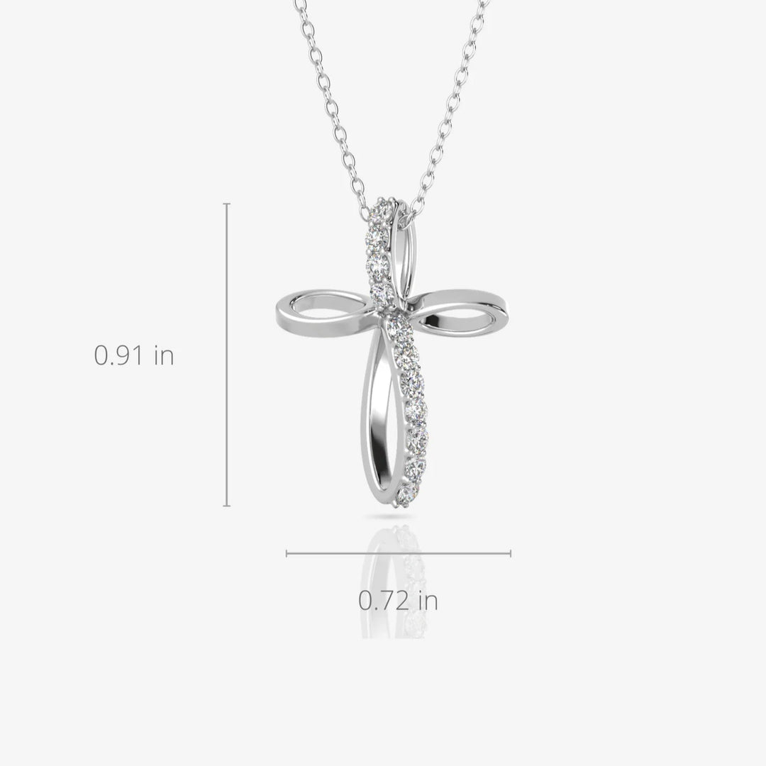 Infinity Necklace Silver & Rhodium Plated