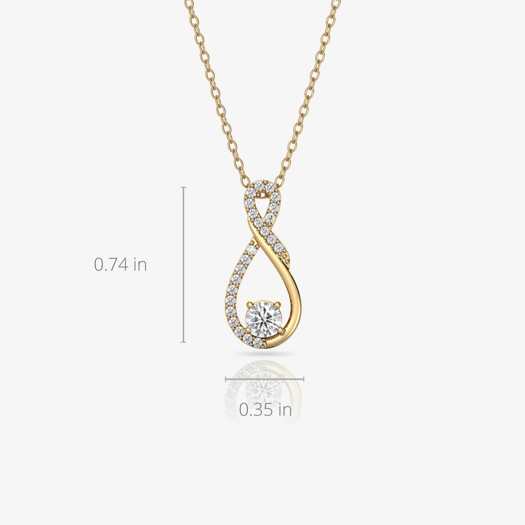 Infinity Necklace Silver & 18K Gold Plated