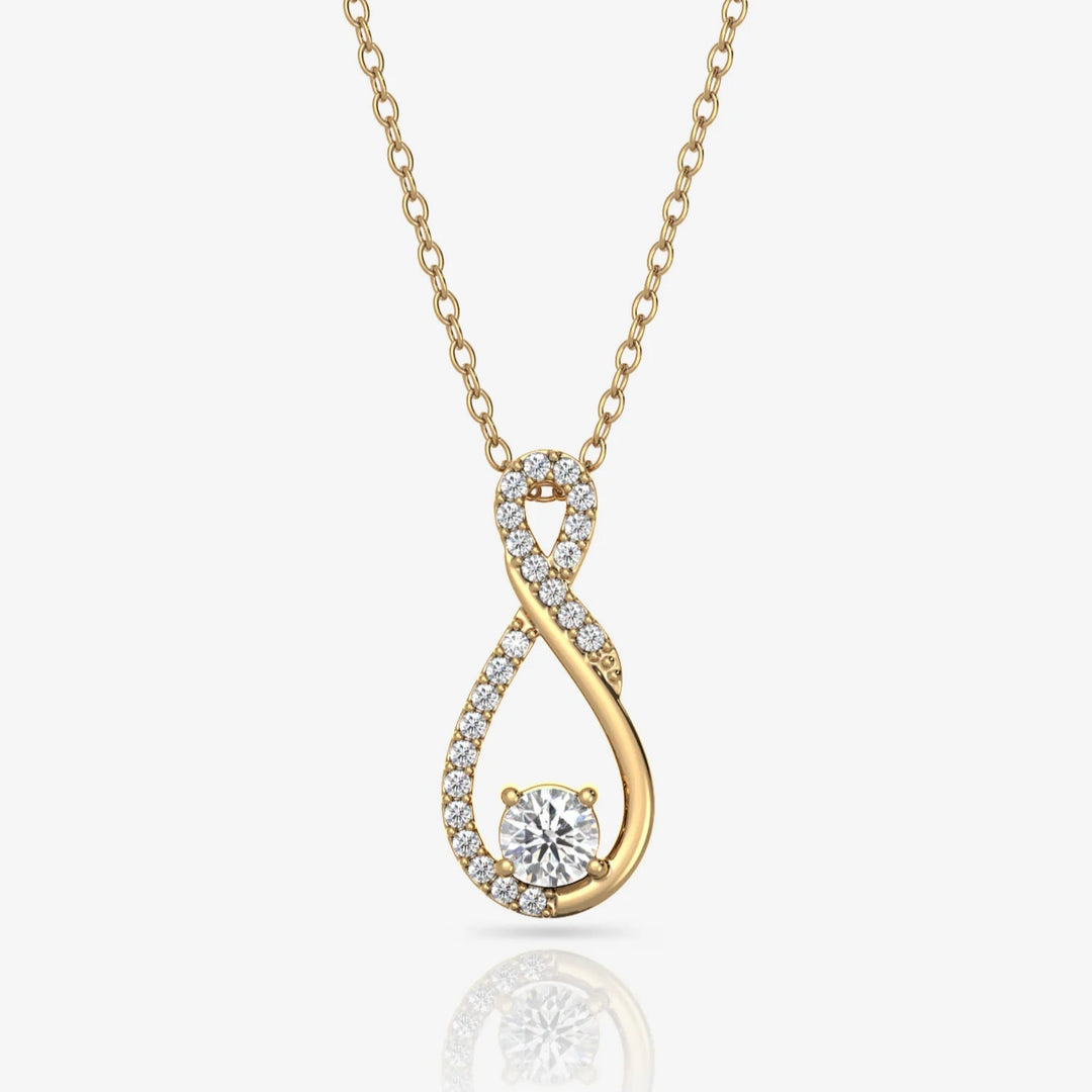 Infinity Necklace Silver & 18K Gold Plated