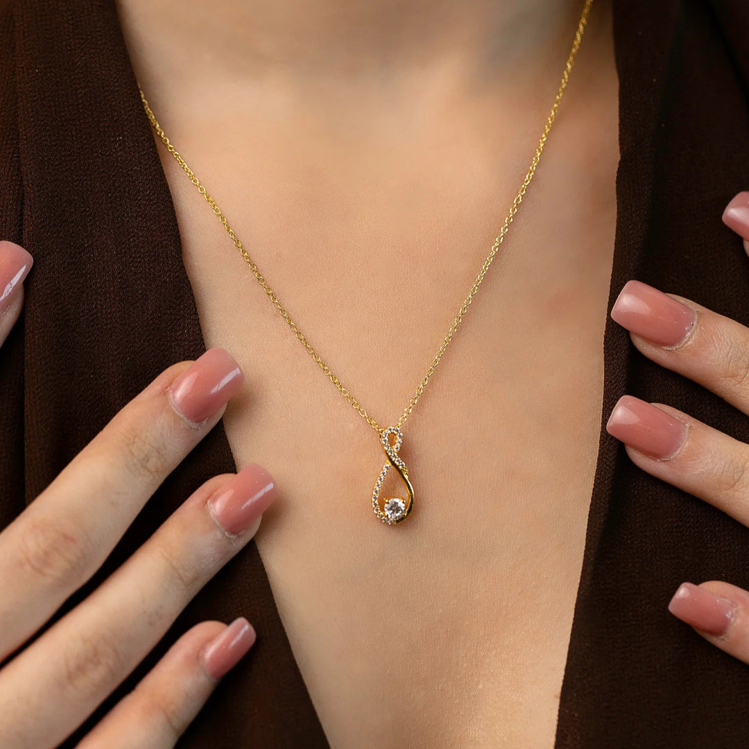 Infinity Necklace Silver & 18K Gold Plated