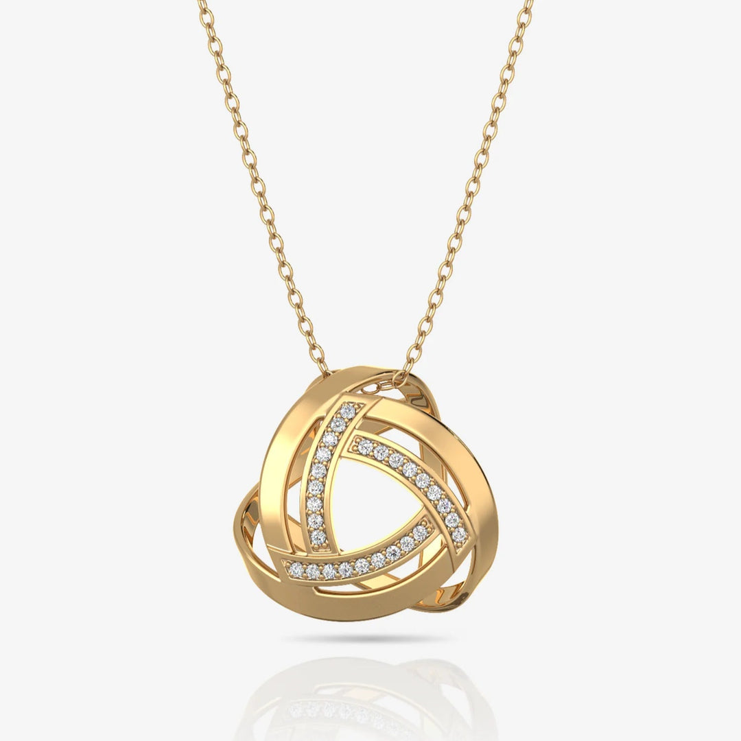Love Knot Necklace Silver & 18K Gold Plated