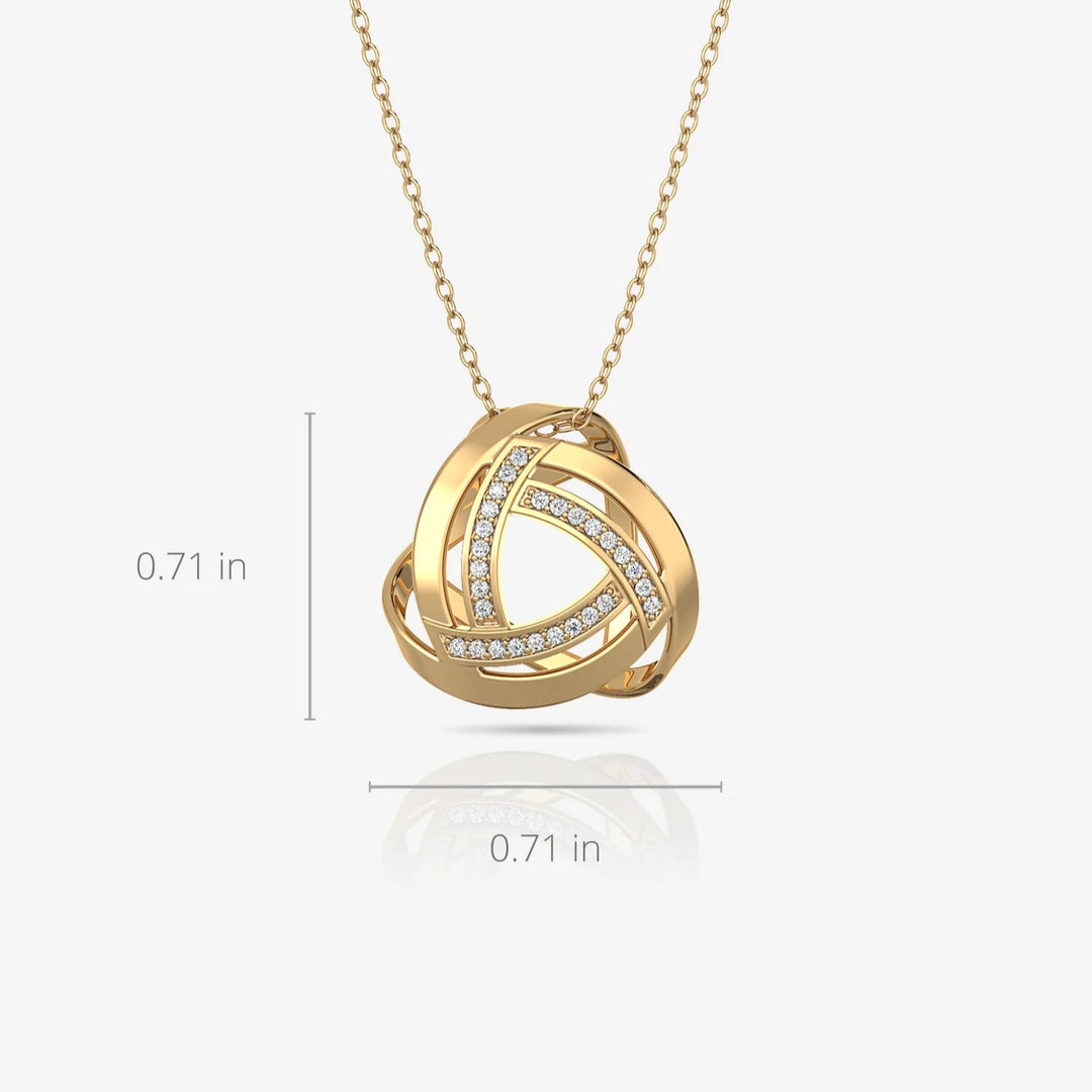Love Knot Necklace Silver & 18K Gold Plated